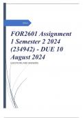 FOR2601 Assignment 1 Semester 2 2024 (234942) - DUE 10 August 2024