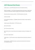 UCF Biomed Exit Exam Questions and Answers Solved 100%