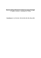 Samenvatting Klinische Kinderneuropsychologie