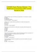  CAHIMS Exam Review Module 1 The Healthcare Environment With Correct Solutions 2024