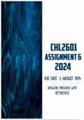 CHL2601 Assignment 6 2024 | Due 5 August 2024