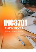 INC3701 Assignment 5 Due 21 August 2024