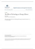 The Effect of Technology on Therapy Alliance