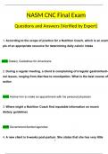 NASM CNC Final Exam Questions and Answers (Verified by Expert)