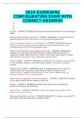 2024 GUIDEWIRE CONFIGURATION EXAM WITH CORRECT ANSWERS