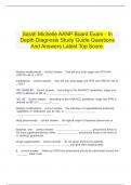 Sarah Michelle AANP Board Exam - In Depth Diagnosis Study Guide Questions And Answers Latest Top Score.