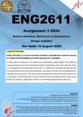 ENG2611 Assignment 3 (COMPLETE ANSWERS) 2024 - DUE 12 August 2024