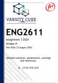 ENG2611 Assignment 3 (DETAILED ANSWERS) 2024 - DISTINCTION GUARANTEED 