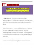 STUDY BUNDLE for NR 569/ NR569 Final Exam Review Week 5 - 8 Qs & Ans (Latest 2024 / 2025): Differential Diagnosis in Acute Care Practicum (Verified Answers)