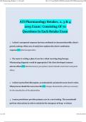 ATI Pharmacology Retake1, 2, 3 & 4 2019 Exam| Consisting Of 70 Questions In Each Retake Exam Questions and Answers Latest | 100% Correct Answers