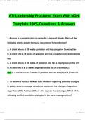 ATI Leadership Proctored Exam With NGN Complete 100% Questions & Answers