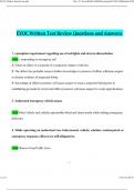 EVOC Written Test Review  Questions and Answers Updated (Verified Answers)