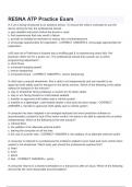 RESNA ATP Practice Exam 2024 QUESTIONS AND ANSWERS (100% CORRECT) GRADED A