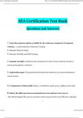 AEA Certification test bank Questions and Answers Updated (Verified Answers)