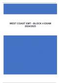 WEST COAST EMT - BLOCK 4 EXAM 2024/2025