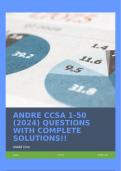 ANDRE CCSA 1-50 (2024) QUESTIONS WITH COMPLETE SOLUTIONS!!