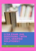 CCSA EXAM |340 QUESTIONS | WITH 100% VERIFIED SOLUTIONS!!