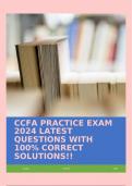 CCFA PRACTICE EXAM 2024 LATEST QUESTIONS WITH 100% CORRECT SOLUTIONS!!