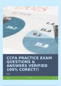 CCFA PRACTICE EXAM QUESTIONS & ANSWERS VERIFIED 100% CORECT!!