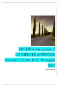 MNO2607 Assignment 2 (COMPLETE ANSWERS) Semester 2 2024 - DUE 19 August 2024