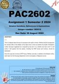 PAC2602 Assignment 1 (COMPLETE ANSWERS) Semester 2 2024 (169312) - DUE 30 August 2024