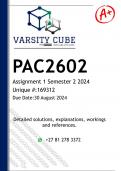 PAC2602 Assignment 1 (DETAILED ANSWERS) Semester 2 2024 - DISTINCTION GUARANTEED