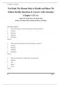 Test Bank The Human Body in Health and Illness 7th  Edition Herlihy Questions & Answers with rationales  (Chapter 1-27) A+