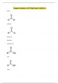 Organic Chemistry ACS Final Exam Verified A+