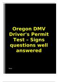 Oregon DMV Driver's Permit Test – Signs questions well answered