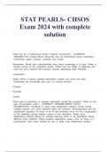 STAT PEARLS- CHSOS Exam 2024 with complete solution.