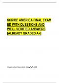 SCRIBE AMERICA FINAL EXAM  ED WITH QUESTIONS AND  WELL VERIFIED ANSWERS  [ALREADY GRADED A+]