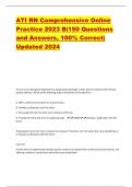 ATI RN Comprehensive Online Practice 2023 B|150 Questions and Answers, 100% Correct| Updated 2024