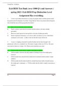 Exit HESI Test Bank (over 1000 Q's and Answers ) spring 2023 / Exit HESI Prep Distinction Level Assignment Has everything A+