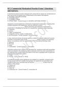 ICC Commercial Mechanical Practice Exam 1 Questions and Answers.