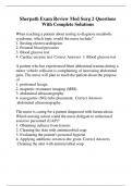 Sherpath Exam Review Med Surg 2 Questions With Complete Solutions