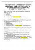 THE INTERNATIONAL FIRE SERVICE TRAINING ASSOCIATION EXAM CHAPTER 4 STUDY KIT (IFSTA 7TH EDITION) QUESTIONS AND CORRECT ANSWERS RATED A+