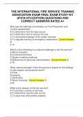 THE INTERNATIONAL FIRE SERVICE TRAINING ASSOCIATION EXAM FINAL EXAM STUDY KIT (IFSTA 6TH EDITION) QUESTIONS AND CORRECT ANSWERS RATED A+