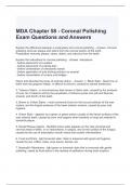 MDA Chapter 58 - Coronal Polishing Exam Questions and Answers