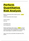 Perform Quantitative Risk Analysis