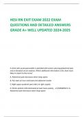 HESI RN EXIT EXAM 2022 EXAM QUESTIONS AND DETAILED ANSWERS GRADE A