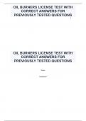 Oil Burners license test WITH CORRECT ANSWERS FOR PREVIOUSLY TESTED QUESTIONS