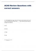 ACAS Review Questions with correct answers