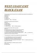 WEST COAST EMT BLOCK EXAM