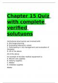 Chapter 15 Quiz with complete verified solutuons.