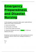 Emergency Preparedness and Disaster Nursing