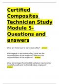 Certified Composites Technician Study Module 5- Questions