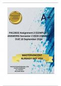 PAC2602 Assignment 2 (COMPLETE ANSWERS) Semester 2 2024 (215093)- DUE 16 September 2024 ; 100% TRUSTED Complete, trusted solutions and explanations.