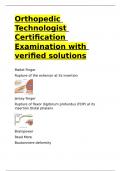 Orthopedic Technologist Certification Examination