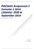 PAC2602 Assignment 2 Semester 2 2024 (215093)- DUE 16 September 2024