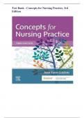 TEST BANK - Concepts for Nursing Practice, 3rd  Edition, Jean Giddens|| WITH CORRECT ANSWERS